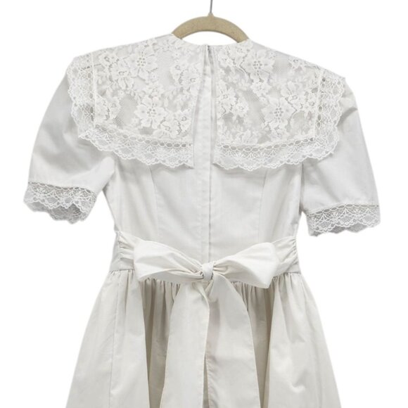 Vintage Jessica McClintock Girls 10 Dress White Lace Flower Girl First Communion - Picture 5 of 14